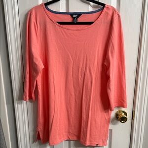 Lands' End Vibrant Coral Tee